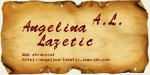 Angelina Lazetić vizit kartica